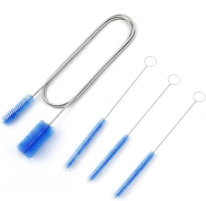 Flexible Drain Brush Cleaner Kit – CPAP Hose Cleaner 5ft Long Elastic Double by KITOSUN