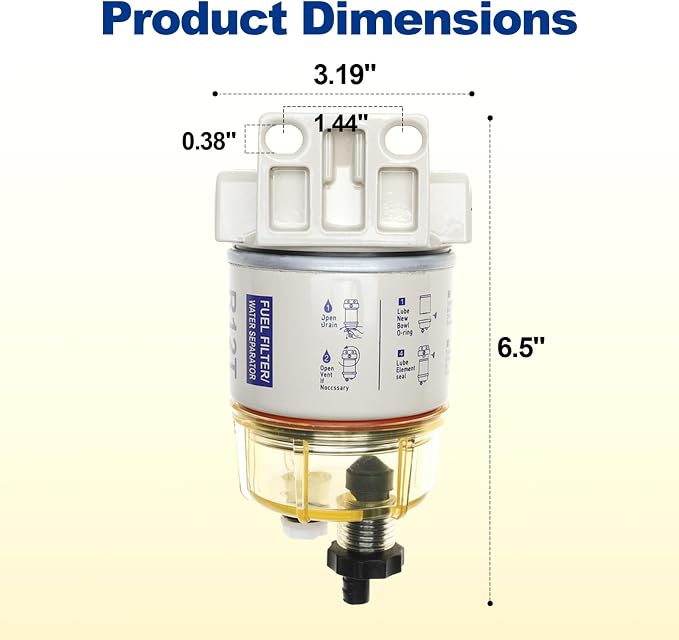 iFJF R12T Fuel Water Separator Marine Assembly - Image 3