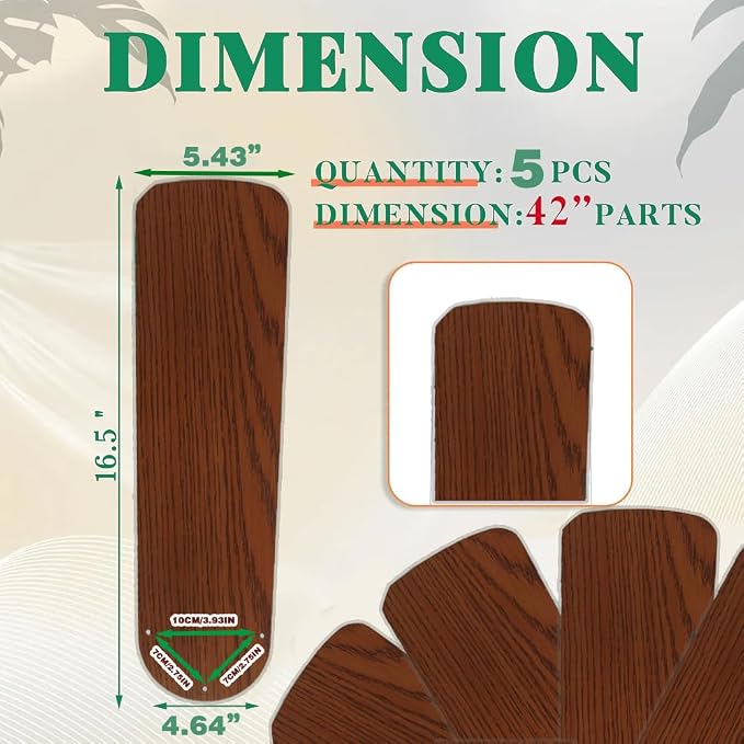 16 " Wooden Fan Blades - Image 4