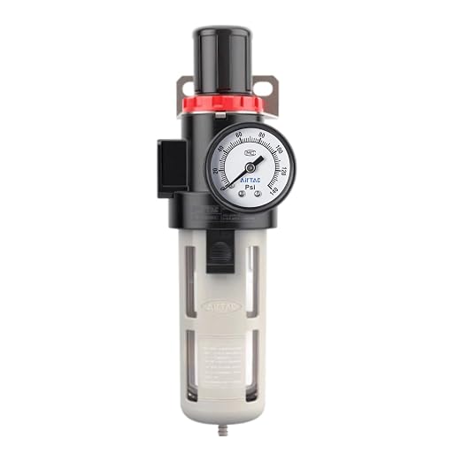 Compressed Air Pressure Filter Regulator Airtac BFR2000-C 1/4'' NPT 0-140 PSI - Image 2