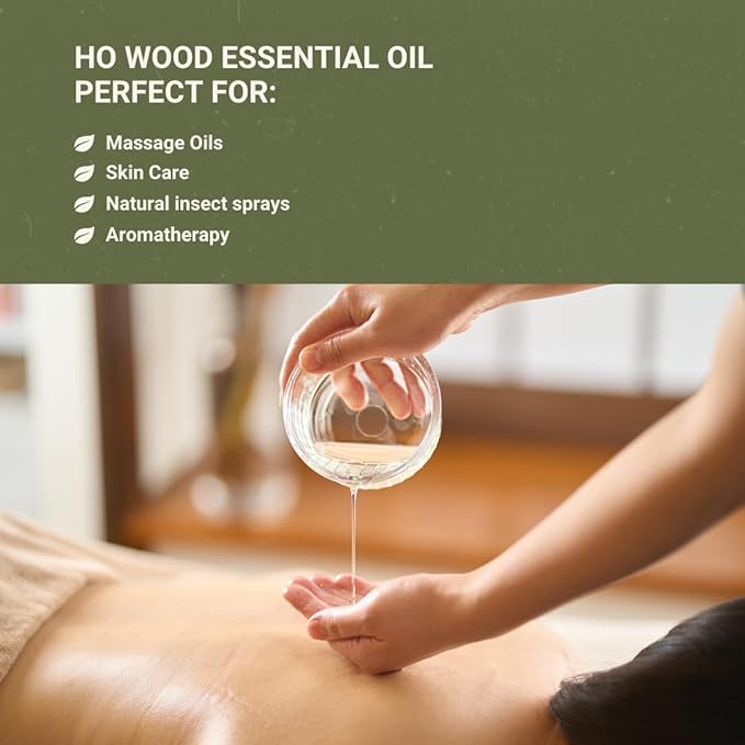 Ho Wood Essential Oil Direct from Malagassi - Ho Wood Essential Oil for Diffusers, Candle-Making, Soap-Making, Aromatherapy, for Skin and Hair (2lbs)