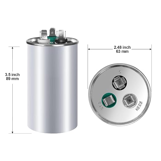 FOCSPROD CBB65 370/440v 40+5uF S Dual Run Capacitor, Round AC Capacitor - Image 2