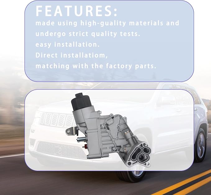 Oil Cooler Filter Housing for 2014-2019 Jeep Grand Cherokee 3.0L V6 Diesel - Image 4