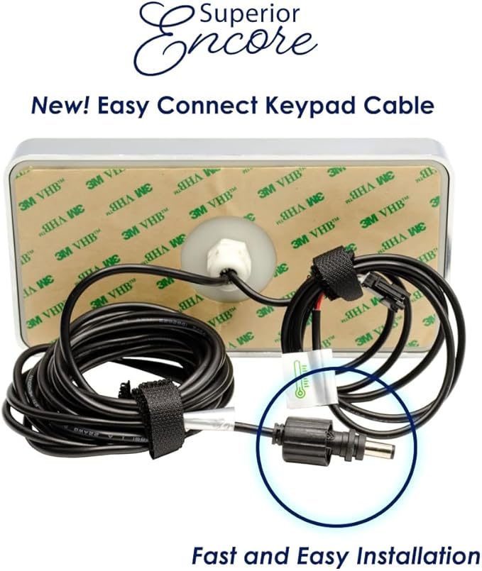 Superior Encore Plus 6 kW Steam Shower Generator Kit with Horizontal Black Keypad, Drip Pan & White Light | Bluetooth Audio|Self-Draining Steam Bath Generator|One-click Connection Cord|
