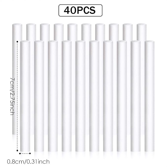 40 Pieces Humidifier Filter Cotton Refill Travel Mini Humidifier Filters Sticks - Image 3