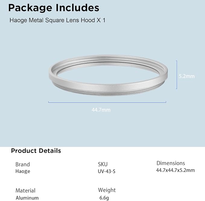 Haoge 43mm MC UV Lens Protection Filter - Image 9