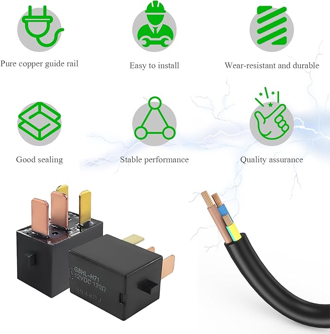 Yourkar 2 PCS Car AC Relay, G8HL-H71-12VDC 4 Pins AC and Starter Relays - Image 6