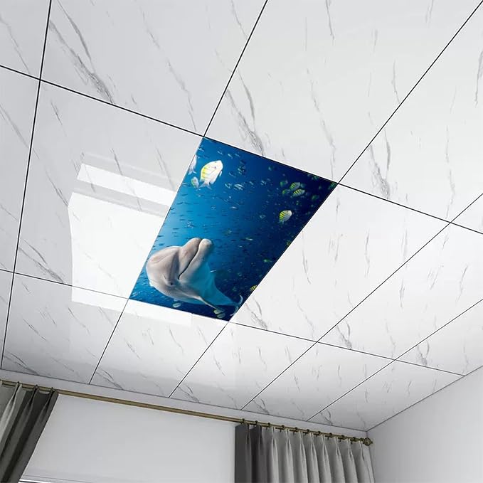 2PCS Fluorescent Light Covers for Classroom Ceiling Lights Magnetic Light Covers - Image 7