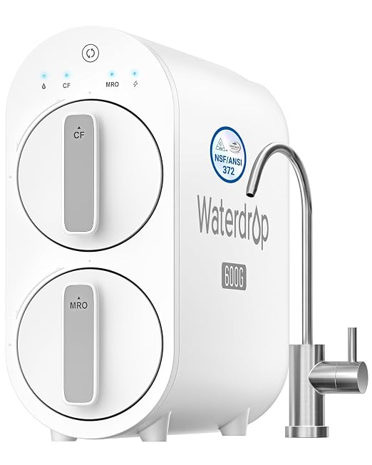 Waterdrop G2P600 Reverse Osmosis System, 600 GPD Tankless RO Water Filter System by Waterdrop