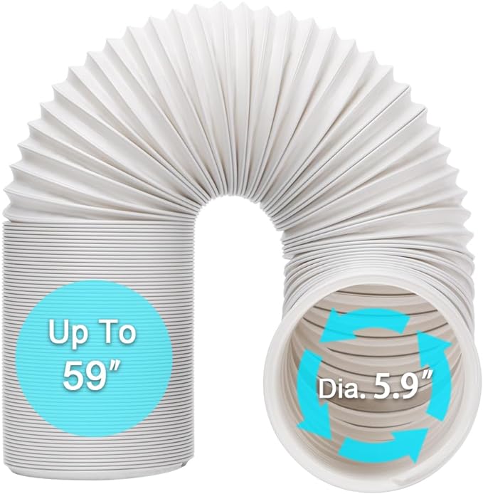 BEWAVE Portable Air Conditioner Hose, Portable Exhaust Vent Hose by BEWAVE