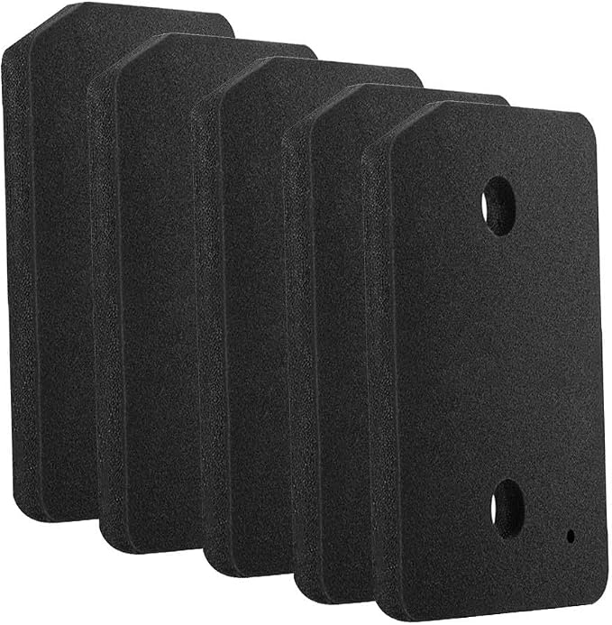 5 Pack Black Sponge Filter Mat For Replacement Foam Filters For Dust Control by Unknown