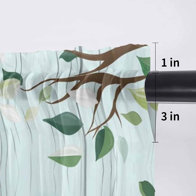 Easter Sheer Valances for Windows 42"x18", Light Filtering Kitchen Curtains - Image 7