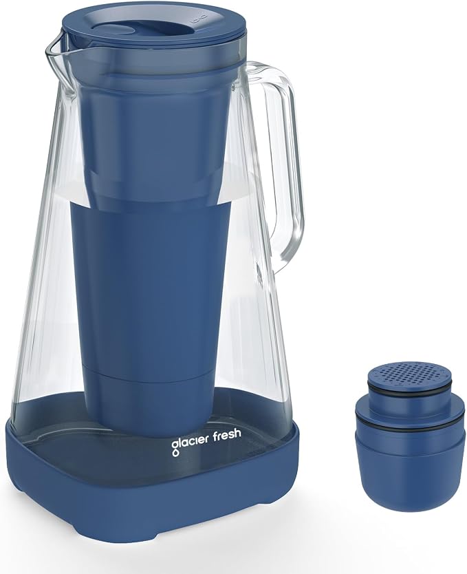 GLACIER FRESH 10 Cup Glass Water Pitcher by GLACIERFRESH