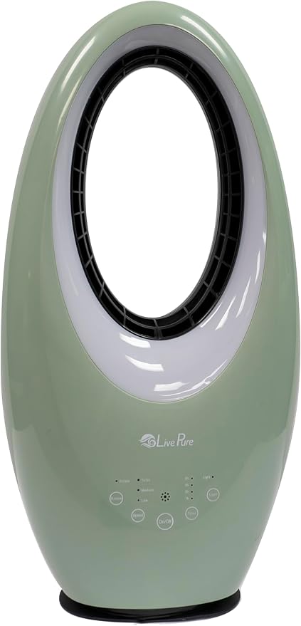LivePure Bladeless Auto-Duster, Oscillating Fan w/Filter, Air Circulator by LivePure