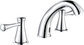 Touchless Bathroom Faucet for 3 Holes 3 Handles, Controlling Temperature & Adjustable Water Flow, Short & Long Induction Modes, Auto Motion Sensor Bathroom Faucet Set (29183 Chromed)