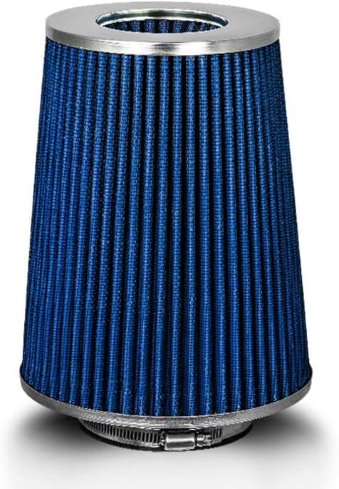 BLUE 4" 102 mm Inlet Truck Air Cone Replacement Performance Washable Clamp-On by RtunesRacing