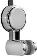 Suction Cup Hand held Shower Head Holder- Reusable - 5 Angles Adjustable - Bathroom Wall Mount Shower Wand Holder - Polished Chrome