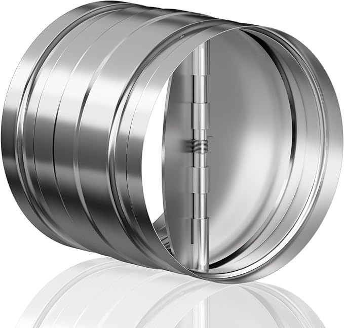 Hon&Guan 4 Inch Backdraft Damper, One-Way Airflow Duct Damper 4 Inch Ducting by HonGuan