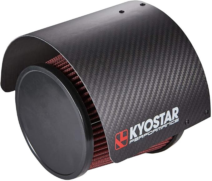 Kyostar Universal 100% Real Carbon fiber Air Filter Heat Shield Cover Burning by Kyostar