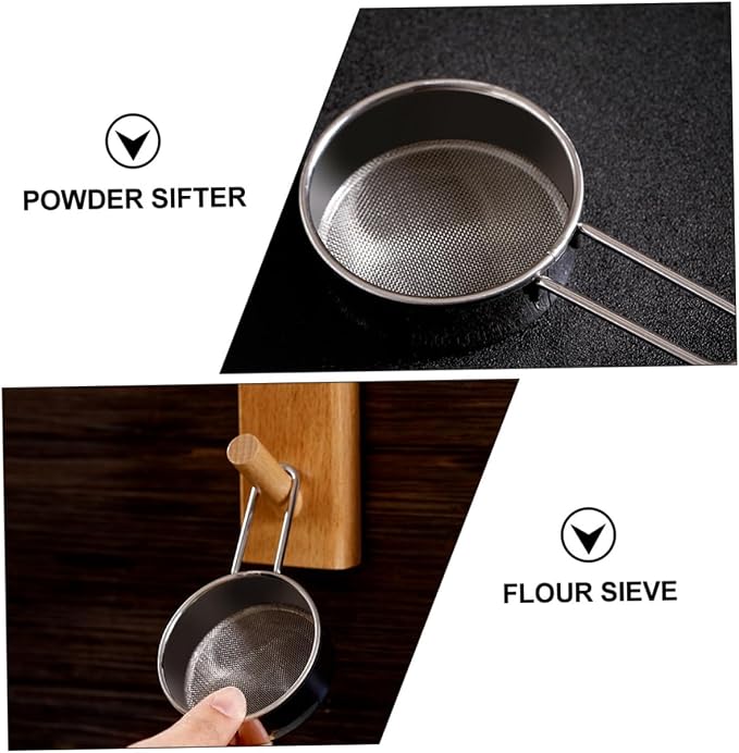 Luxshiny 2pcs Stainless Steel Flour Sieve - Image 7