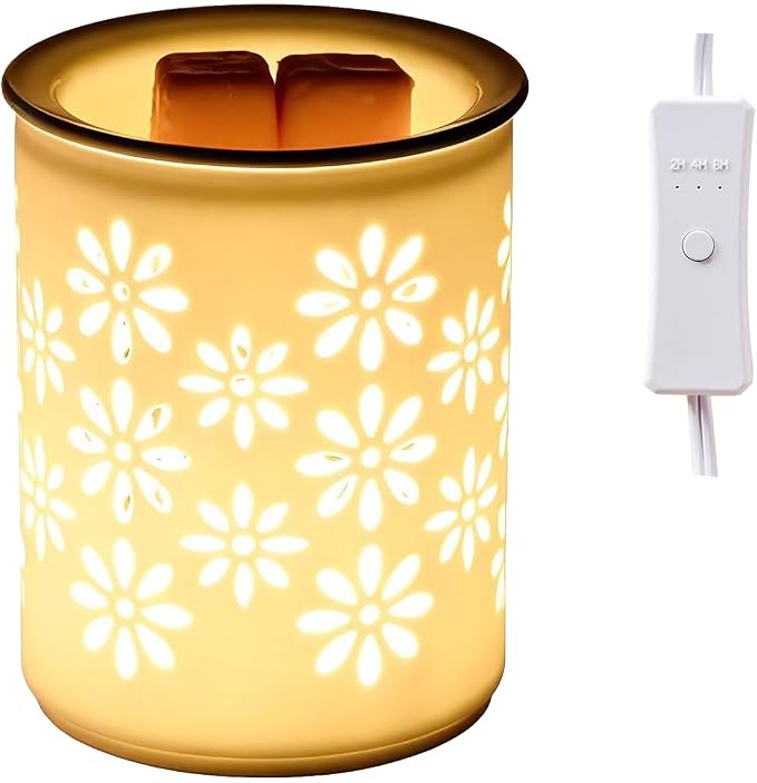 Dicimi Candle Warmer Lamp with Timer, 2-in-1 Wax Melt Warmer and Night Light by DICIMI
