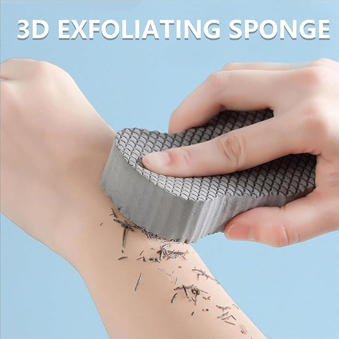 Magic Exfoliating Bath Sponge, 3D Super Soft Exfoliating Bath Sponge, Gentle & Effective Exfoliation, Highly Absorbent Design for Convenience and Durability (2PCS-B)