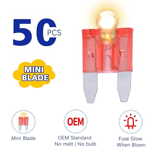BUSY-CORNER Mini Blade Automotive Fuse Glow When Blown Smart Auto Glow Fuse - Image 6