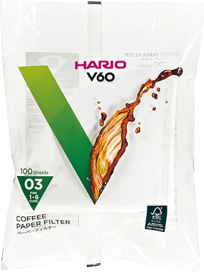 Hario V60 Paper Coffee Filter, Size 03 by Hario