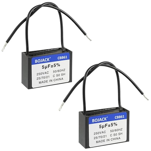BOJACK CBB61 5uF 250V AC 2 Wires Ceiling Fan Starting Capacitor, by BOJACK