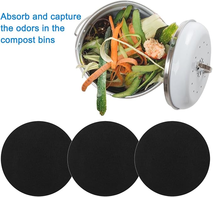 3 Pack Charcoal Filters for Compost Bucket, 6.7inch Compost Filter for - Image 7
