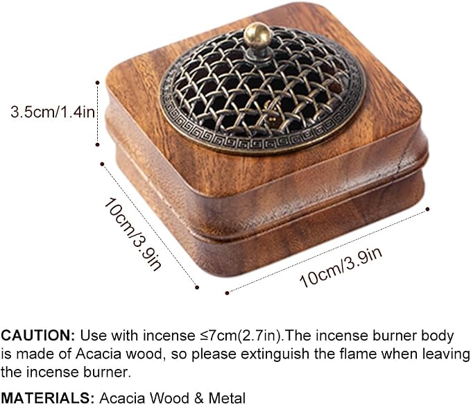 Bamboo Node Walnut Wood Incense Burner Holder - Image 6