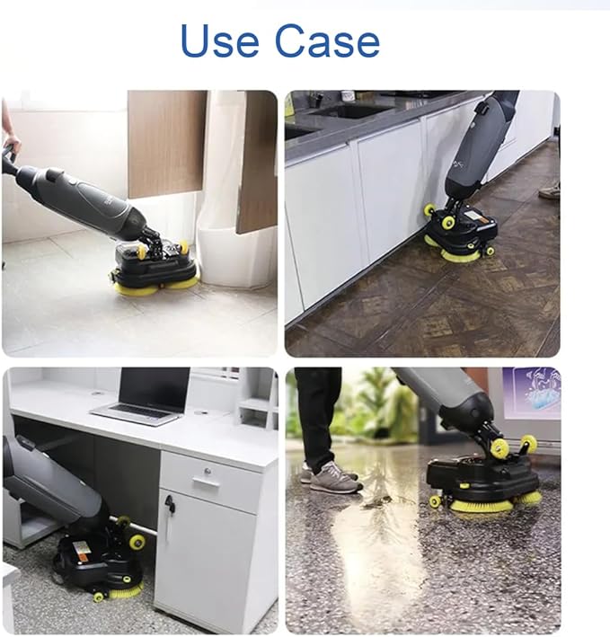 Professional-Grade Mini Floor Scrubber Ultra-Compact & Portable Cordless Design 90-120 Min Battery 16.9" Wide Cleaning for Home, Office, Bathrooms & Small Commercial Spaces, Tile & Sealed Floors