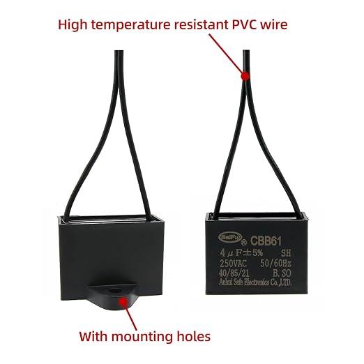 CBB61 Capacitor 4uf 250V AC Ceiling Fan 2 Wire 50/60Hz - Image 3