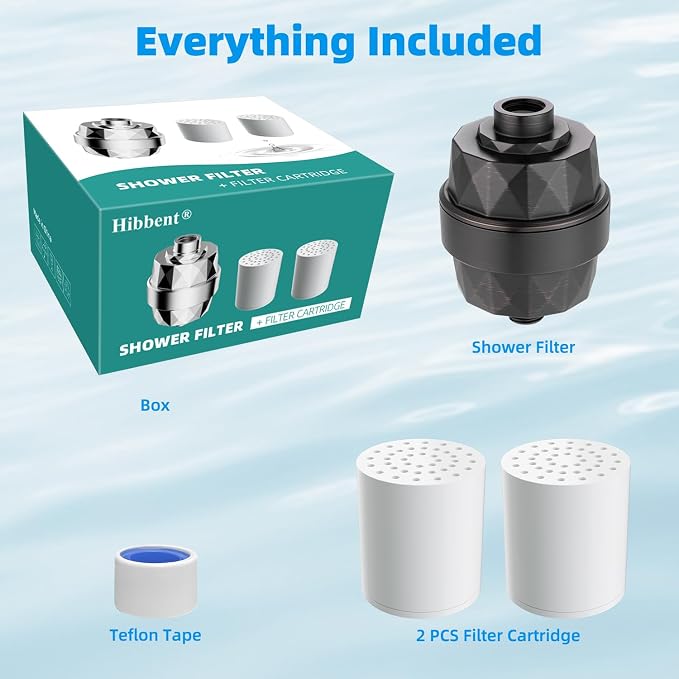 Hibbent Shower Filter for Hard Water, High Output Shower Head Filter to Remove - Image 9