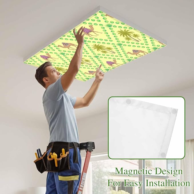 4 Pack Fluorescent Light Cover, Desert Sand Camels Light Covers - Image 3