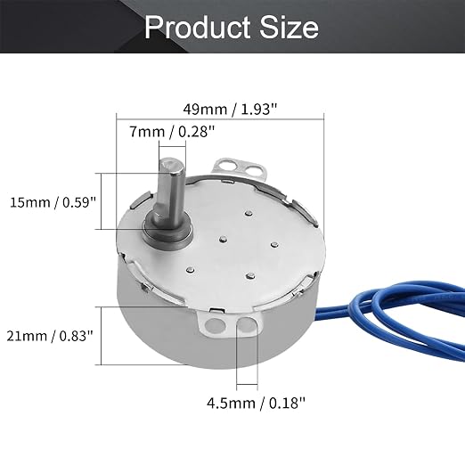 Fielect 2Pcs Synchronous Motor AC 110V 8-10RPM Turntable Motor CCW Direction 4W - Image 2