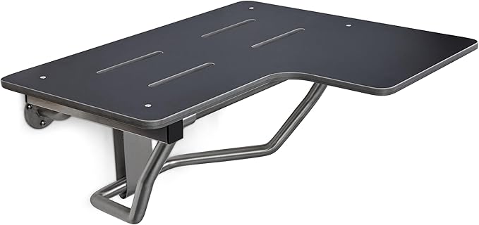 Seachrome 28" x 22.5” Black Reversible Folding Transfer Tub/Shower Seat, ADA Compliant