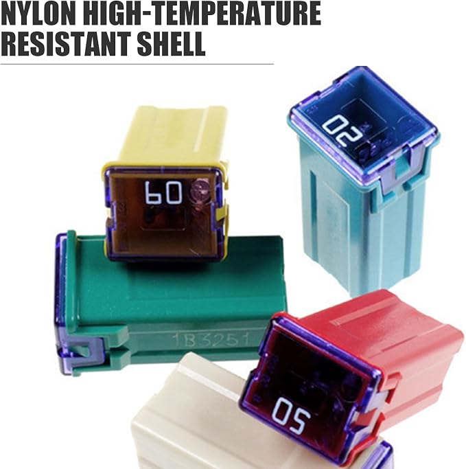 6 PCS Car Fuse Combination Kit, 1.06" x 0.47" x 0.39" 20A/25A/30A/40A/50A/60A - Image 3