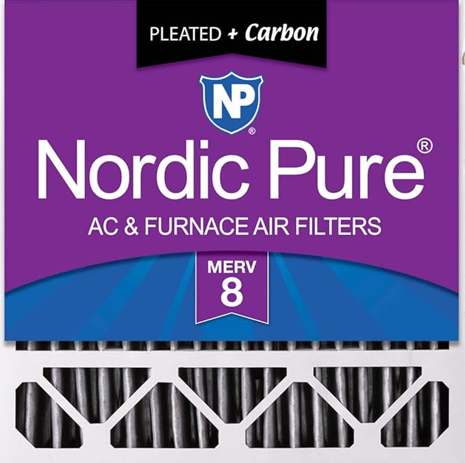 Nordic Pure 20x20x5 Honeywell Replacement Furnace Filters MERV 8 Plus Carbon 1 by NordicPure