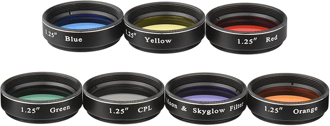 Andoer Telescopic Eyepiece Filter Kit, 1.25 Inch Telescopic Moon Filter Sky - Image 2