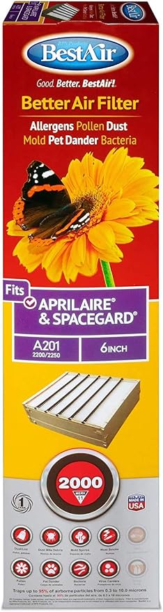 BestAir A201-SGM-11R AC Furnace Air Filter, MERV 11, Without Cardboard Frame - Image 3