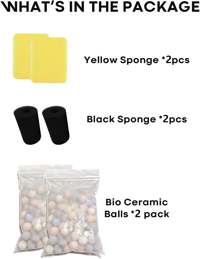 Wonderfactory 2 Pack G1 Filter Media Replacement, Sponge Ceramic Rings Bio - Image 4