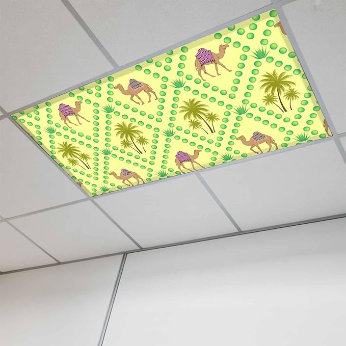 1 Pack Fluorescent Light Cover, Desert Sand Camels Light Covers by Unknown