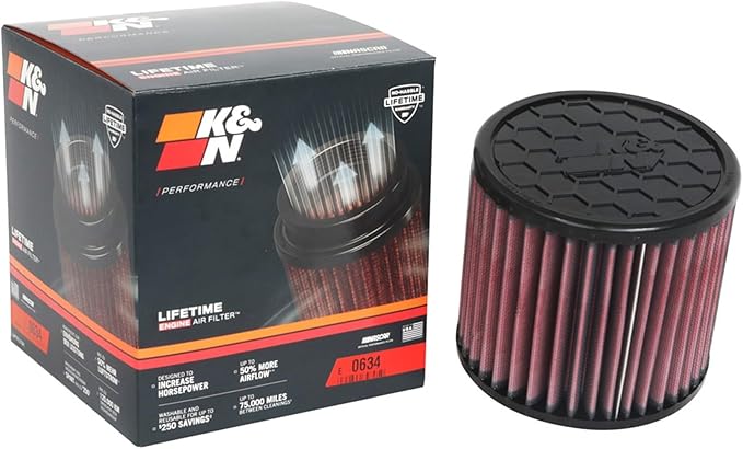 K&N High-Flow Original Lifetime Engine Air Filter: High Performance, by KNEngineeringInc