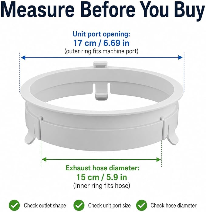 Portable Air Conditioner Exhaust Duct Connector, Outer 6.69 Inch Inner 5.9 Inch - Image 3