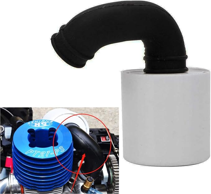 RC 1/8 Air Filter Cleaner Upgraded Parts Fit SH.28 Engine & On/Off Power Switch - Image 2