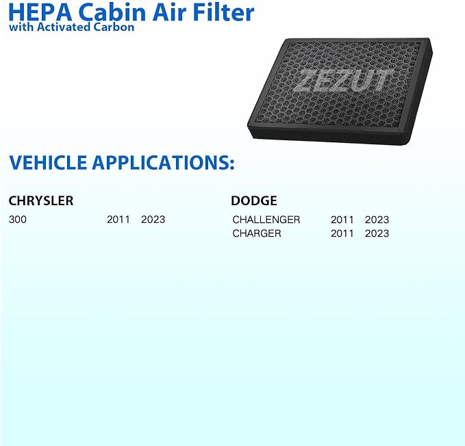 Cabin Air Filter, for Chrysler 300 and Dodge Challenger, Charger 2011-2023 - Image 2