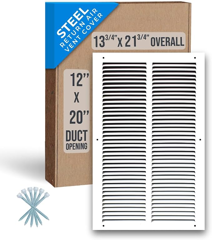 Fits 12x20 Duct Opening | Steel Return Air Grille by Handua | Vent Cover Grill by Handua