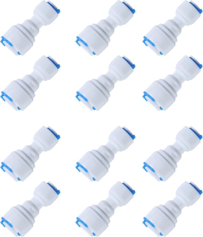 3/8-inch x 1/4-inch 6 pcs T and 6 pcs I Tube Quick Push in Connector by JBTOZIUY