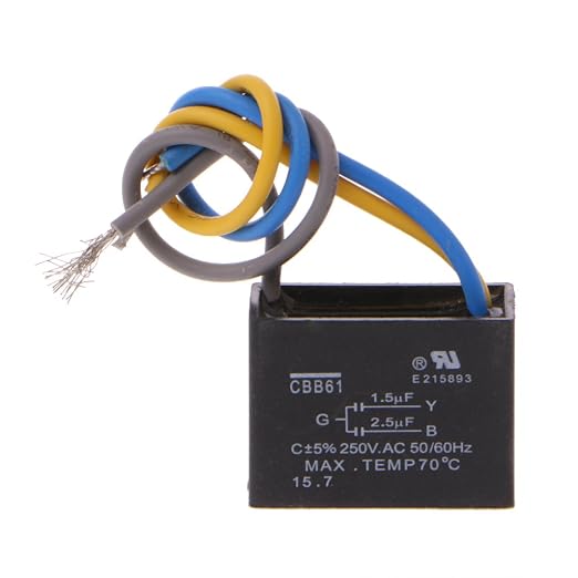 1PCS Black CBB61 1.5uF+2.5uF 3 Wires 250V 50/60Hz Capacitor - Image 3